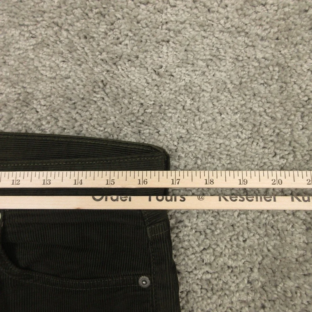J Crew Pants Mens 30x32 Green 770 Straight Stretch Chino Corduroy 5 Pocket Zip